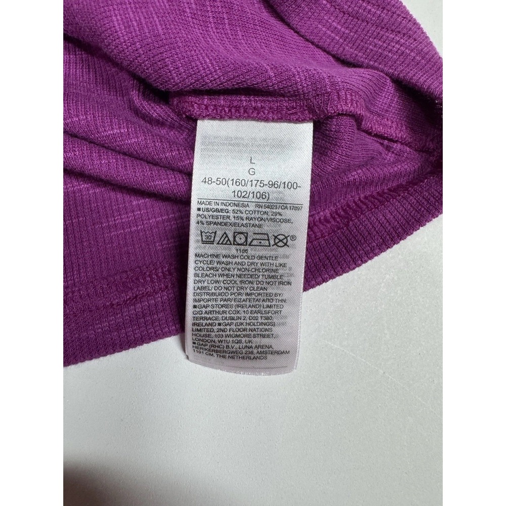 Gap  Tie Neck Open Back Halter Tank Top Burnout Ribbed T Shirt Large Purple - Picture 8 of 9